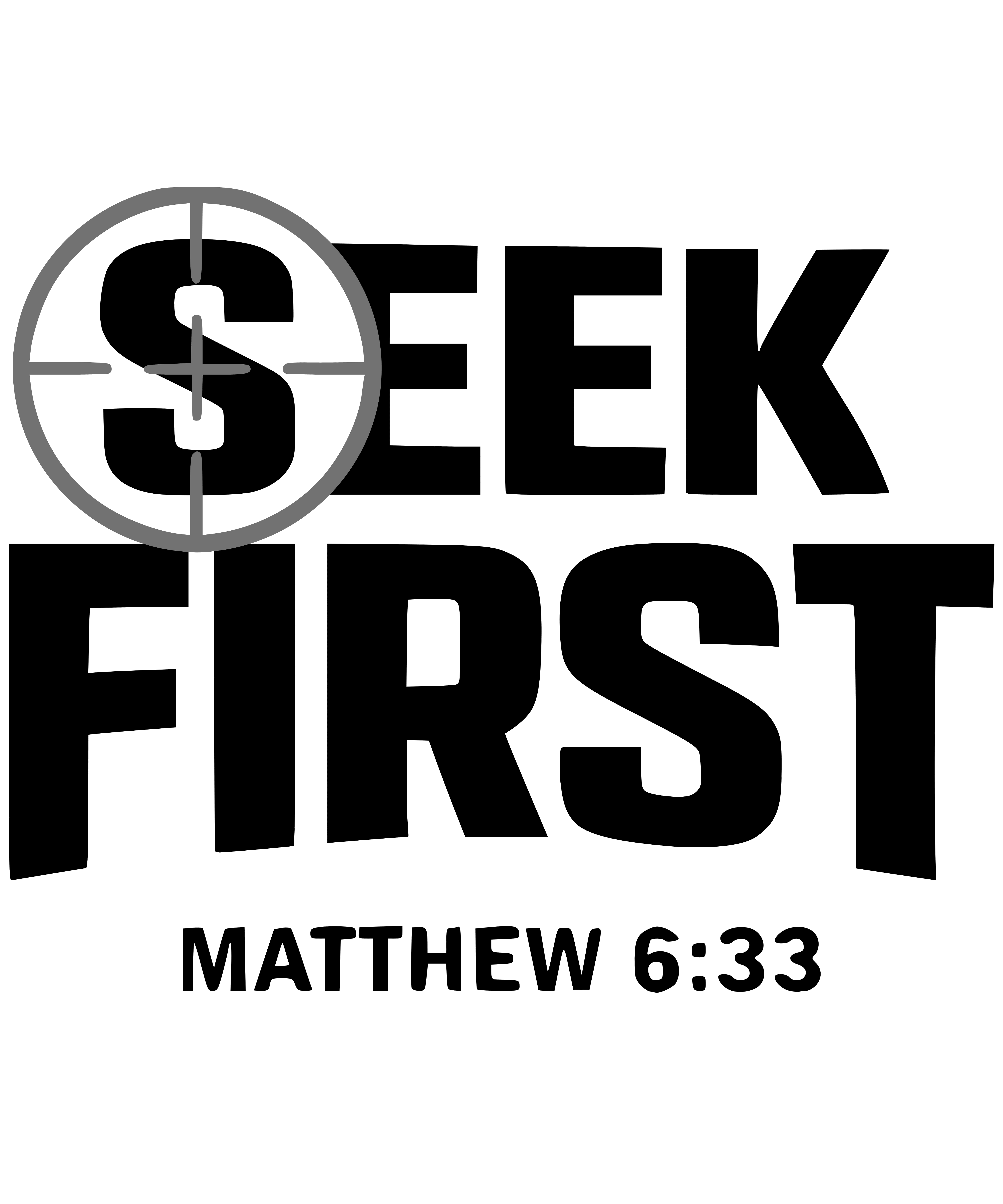 Apparel inspired by Matthew 6:33 Seek First The Kingdom Of God