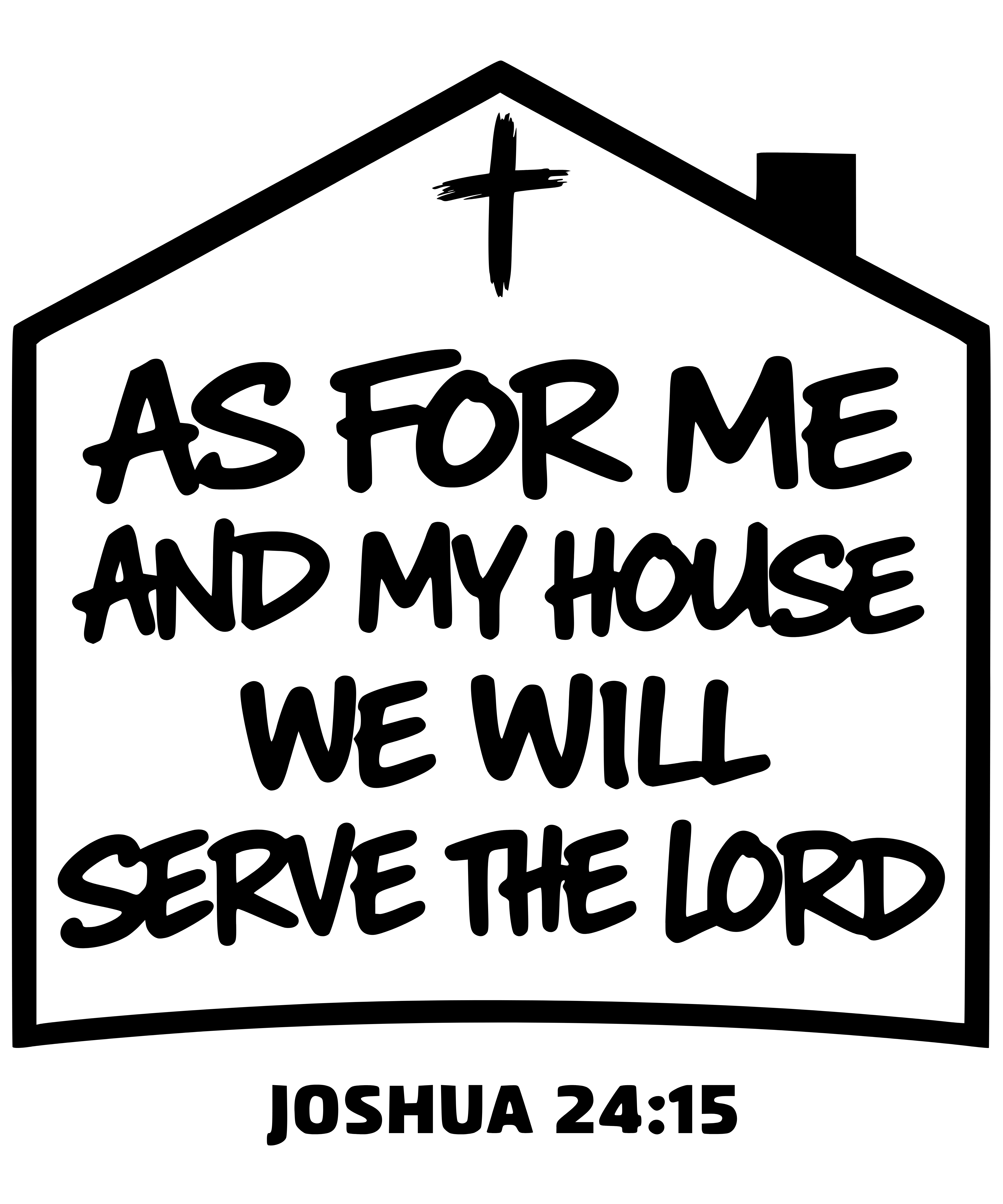 Apparel inspired by Joshua 24:15 We Will Serve the Lord