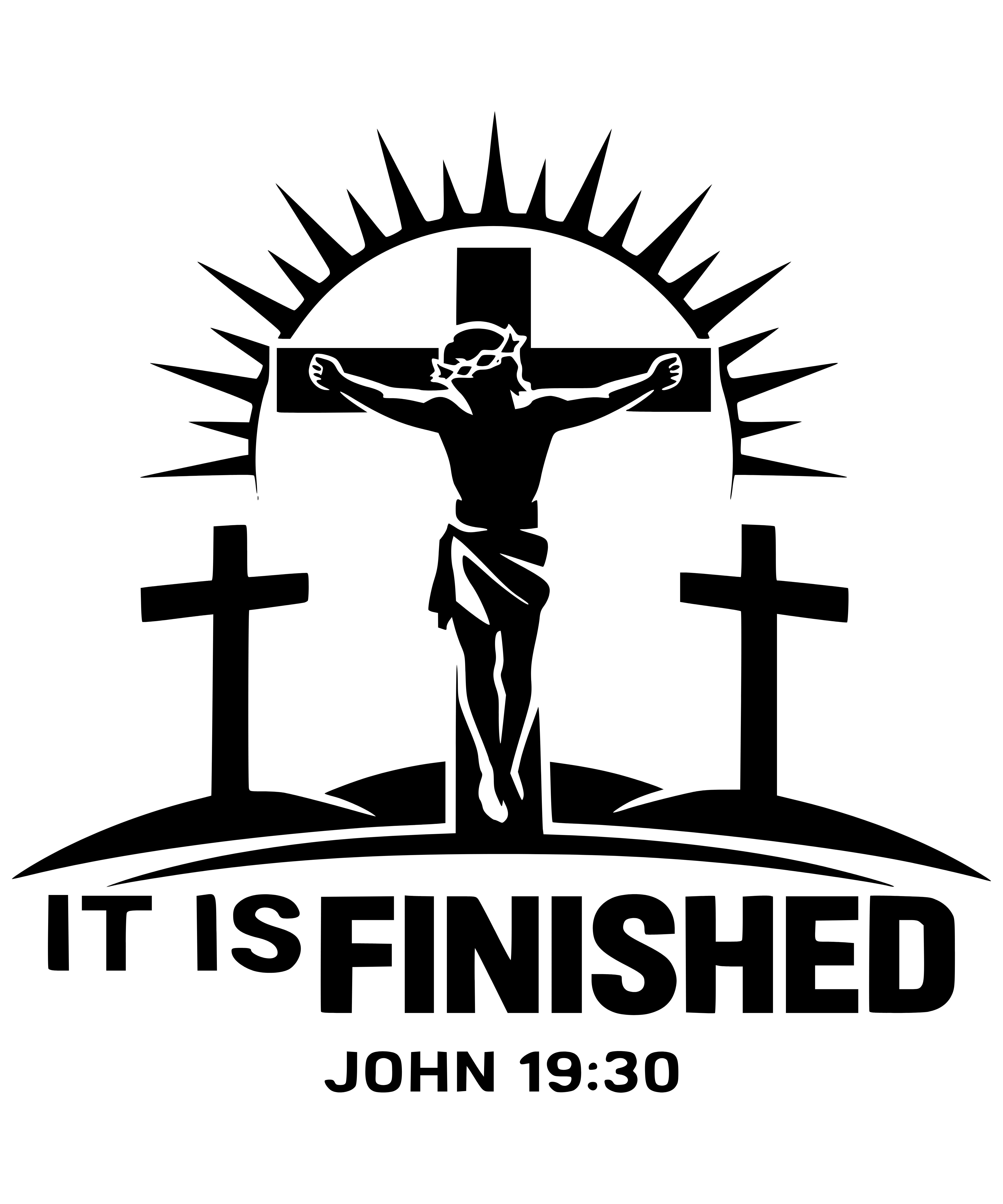 Apparel inspired by John 19:30 it is finished