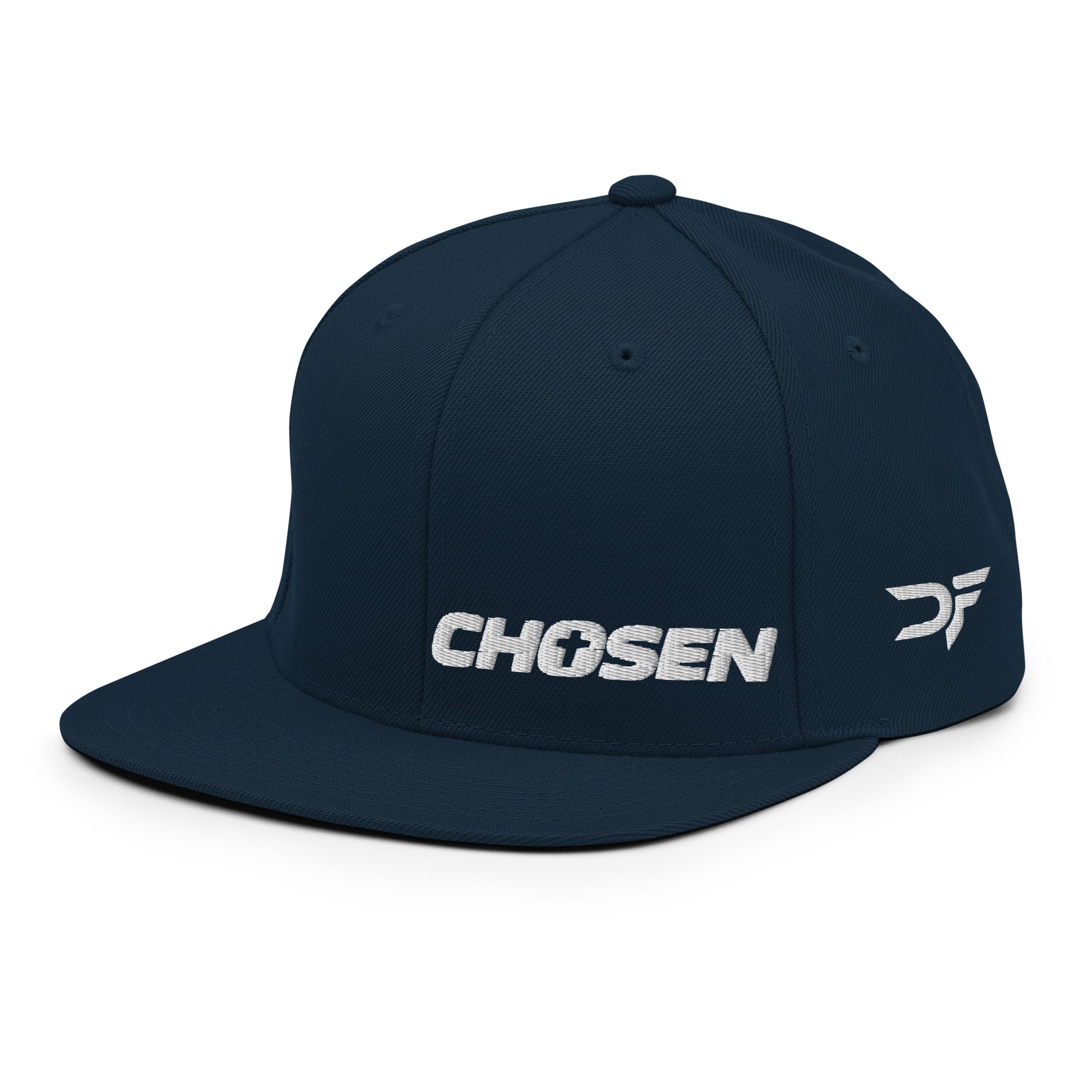 Classic Snapback Hat · Chosen Cross · Embroidered Hat · White