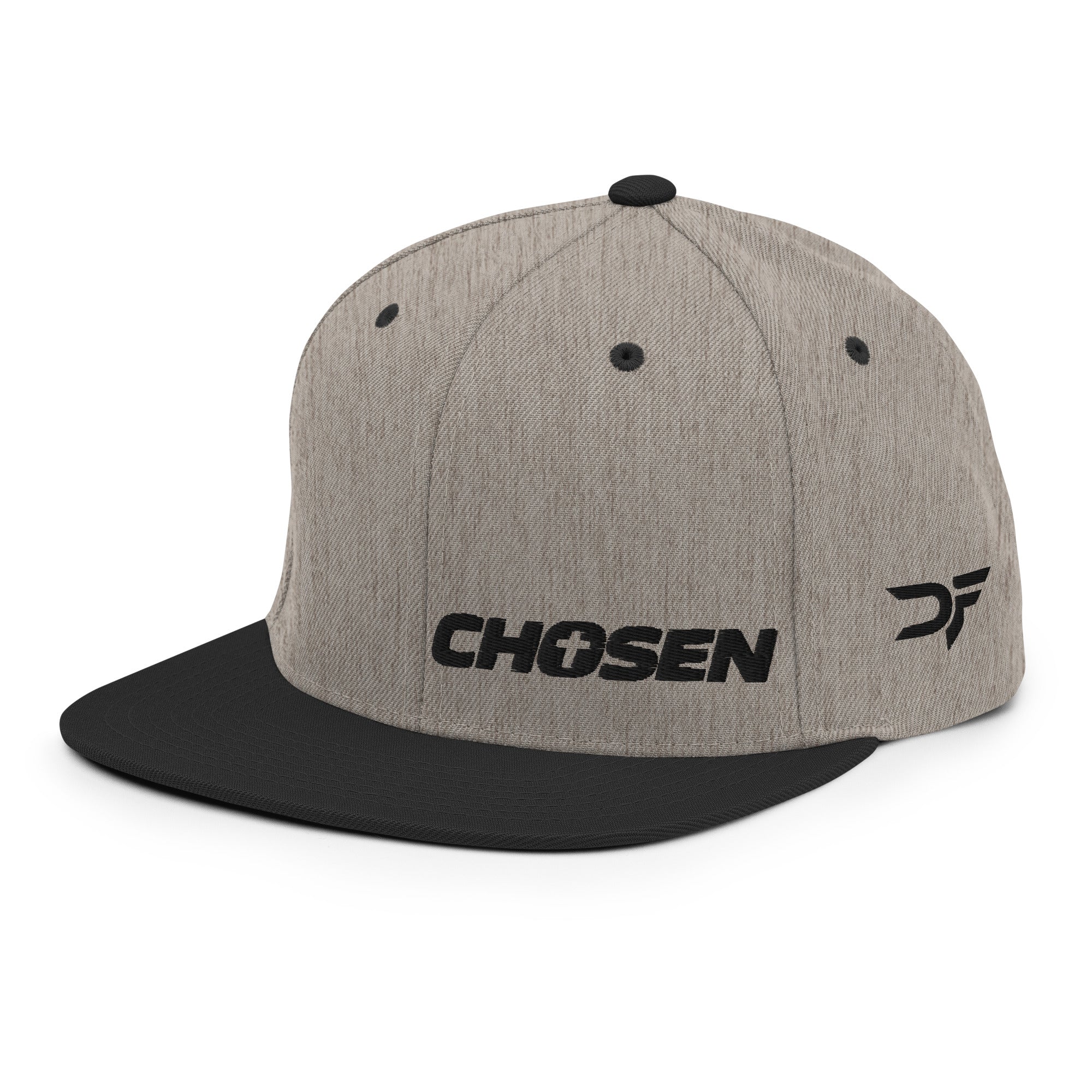 Classic Snapback Hat · Chosen Cross · Embroidered Hat · Black